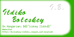 ildiko bolcskey business card